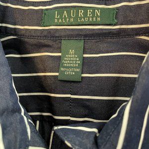 Ralph Lauren size M Navy striped shirt